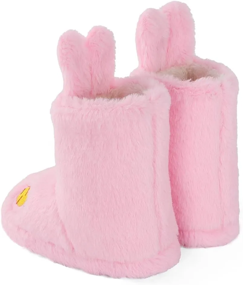 MK MATT KEELY Toddler Kids Slippers Girls Boys Cute Cartoon Animal House Slippers Winter Warm Plush Indoor Outdoor Home Shoes