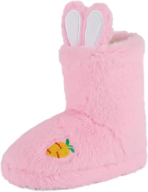MK MATT KEELY Toddler Kids Slippers Girls Boys Cute Cartoon Animal House Slippers Winter Warm Plush Indoor Outdoor Home Shoes