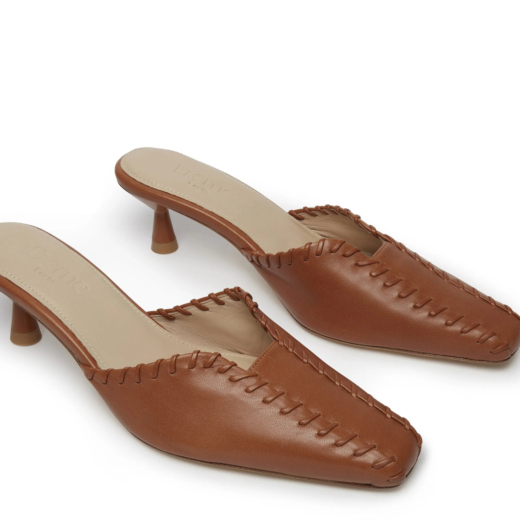 Mules Stitch Brown
