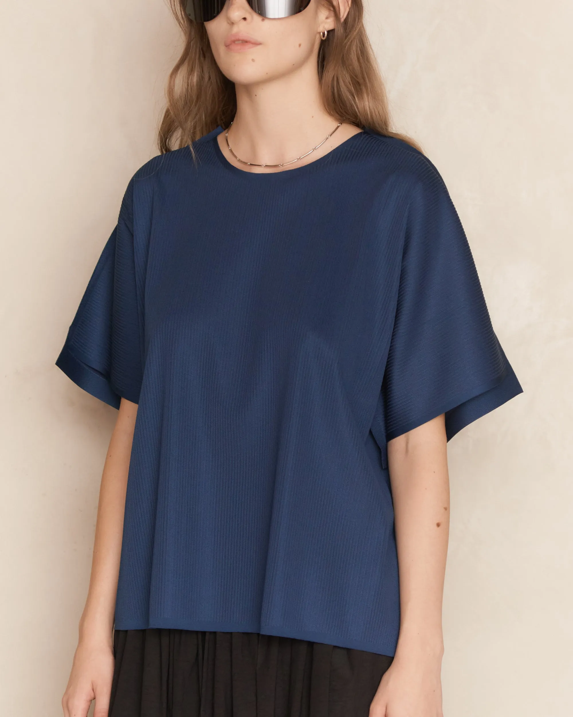 Navy A-POC Form T-Shirt