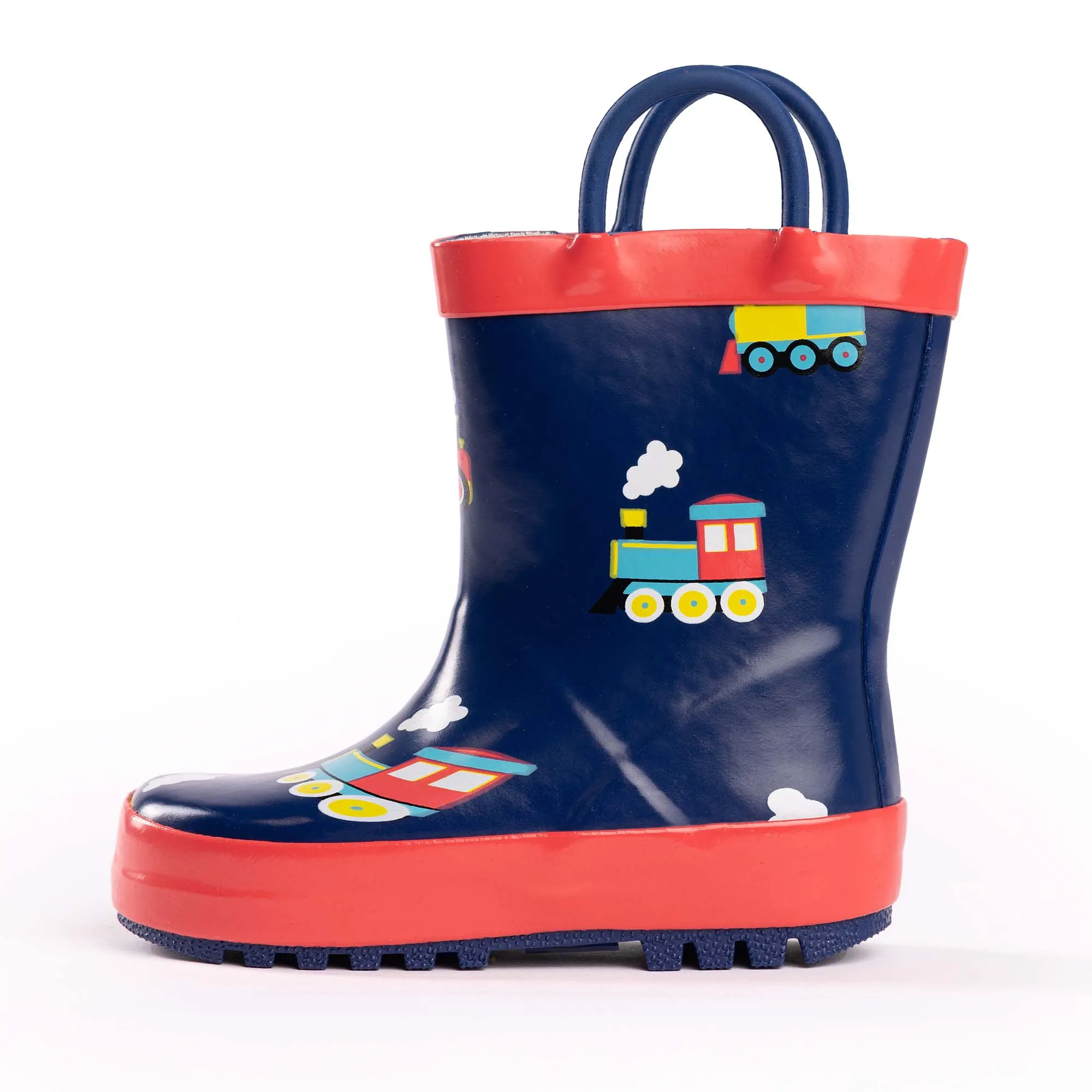 NORTY Boys 11-3 Navy Trains Boots 16211 OLD