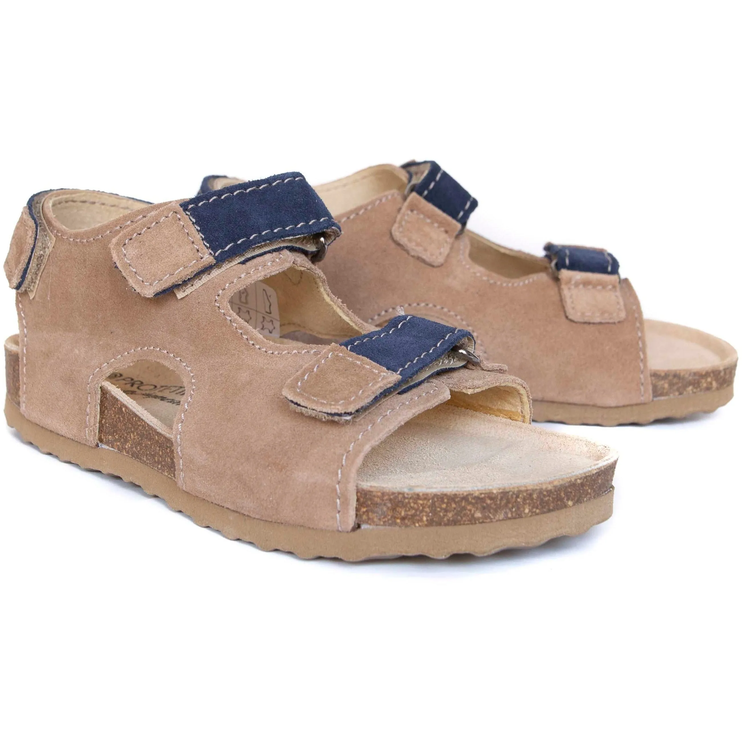 orthopedic older boys sandals  with open heel: T27: color brown