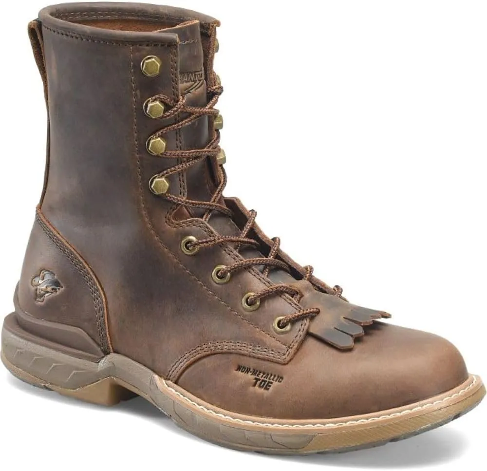 PHANTOM RIDER Raid 8 Composite Toe Work Boots for Men - Unlined Leather with Comfort Footbed, Oil & Slip-Resisting ICE Heel Outsole, EH Rated