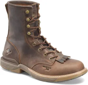 PHANTOM RIDER Raid 8 Composite Toe Work Boots for Men - Unlined Leather with Comfort Footbed, Oil & Slip-Resisting ICE Heel Outsole, EH Rated