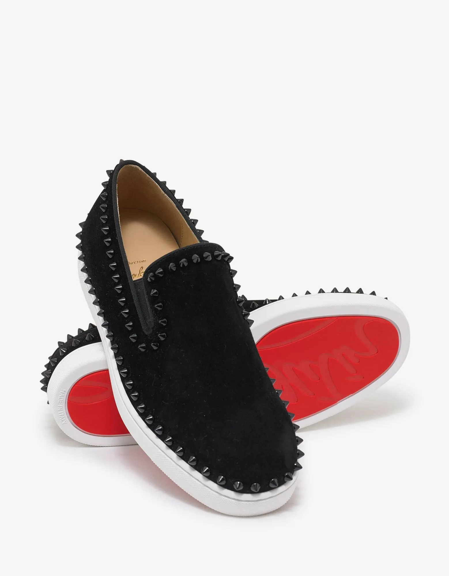 Pik Boat Black Suede Leather Trainers