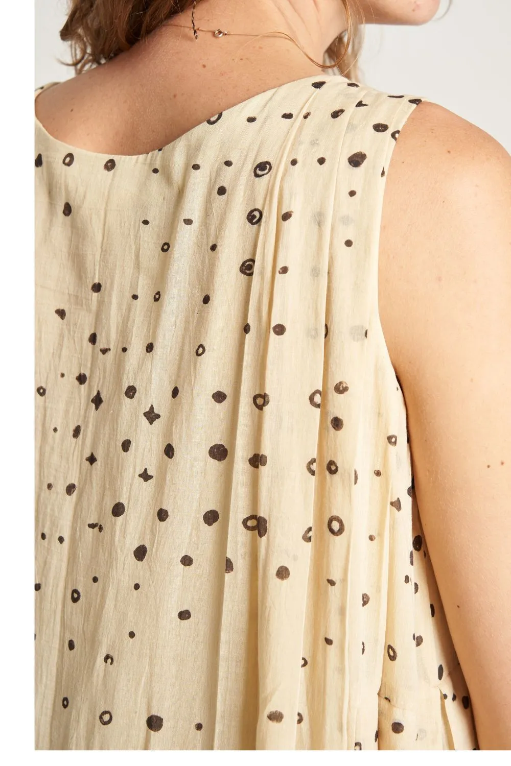 Pleated Cribble Dress