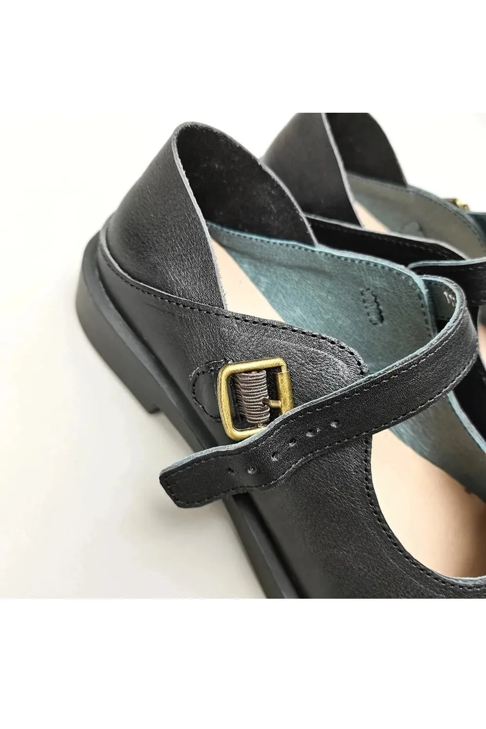 Round Toe Cowhide Shoes