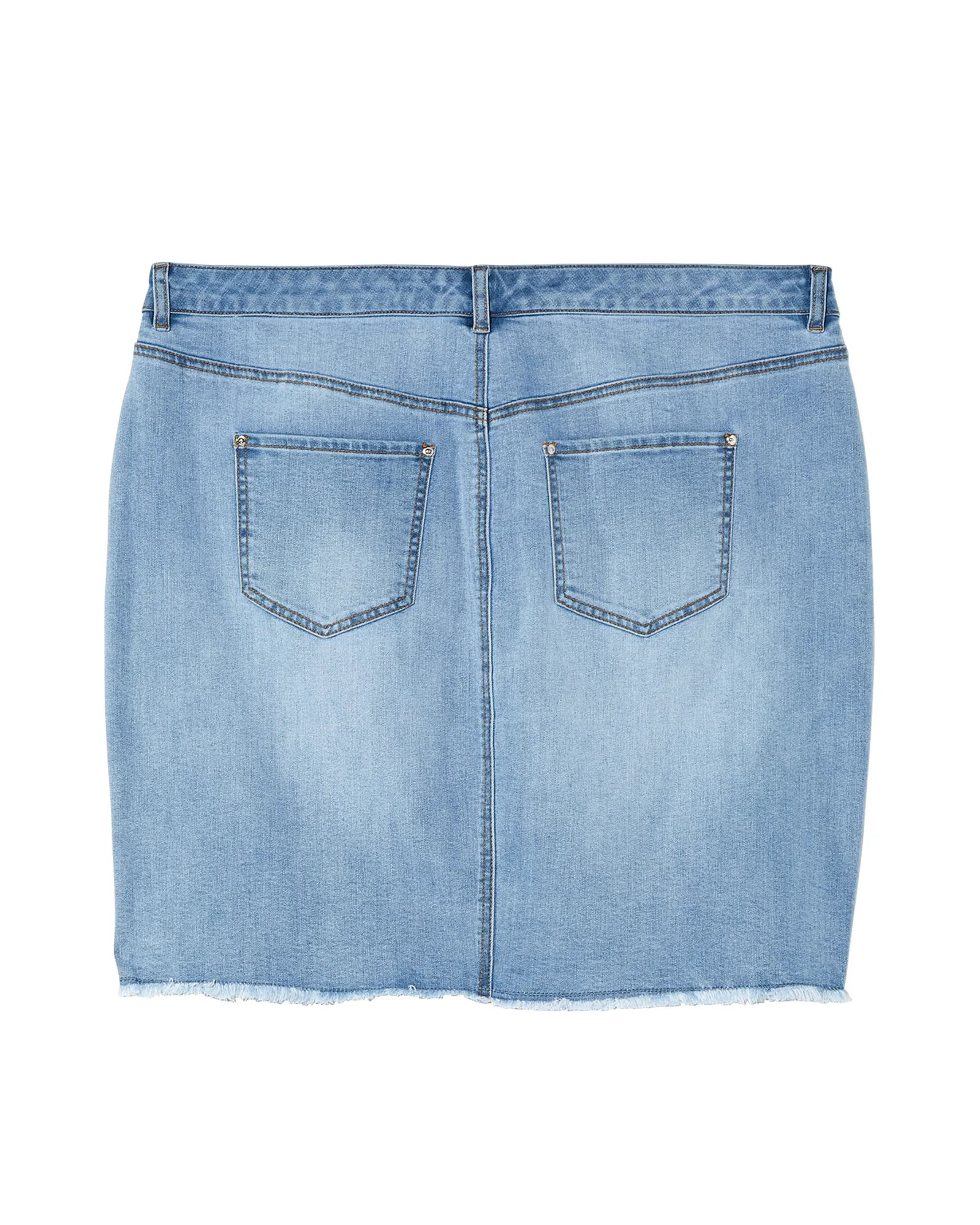 Samana Embroidered Denim Skirt | Light Wash