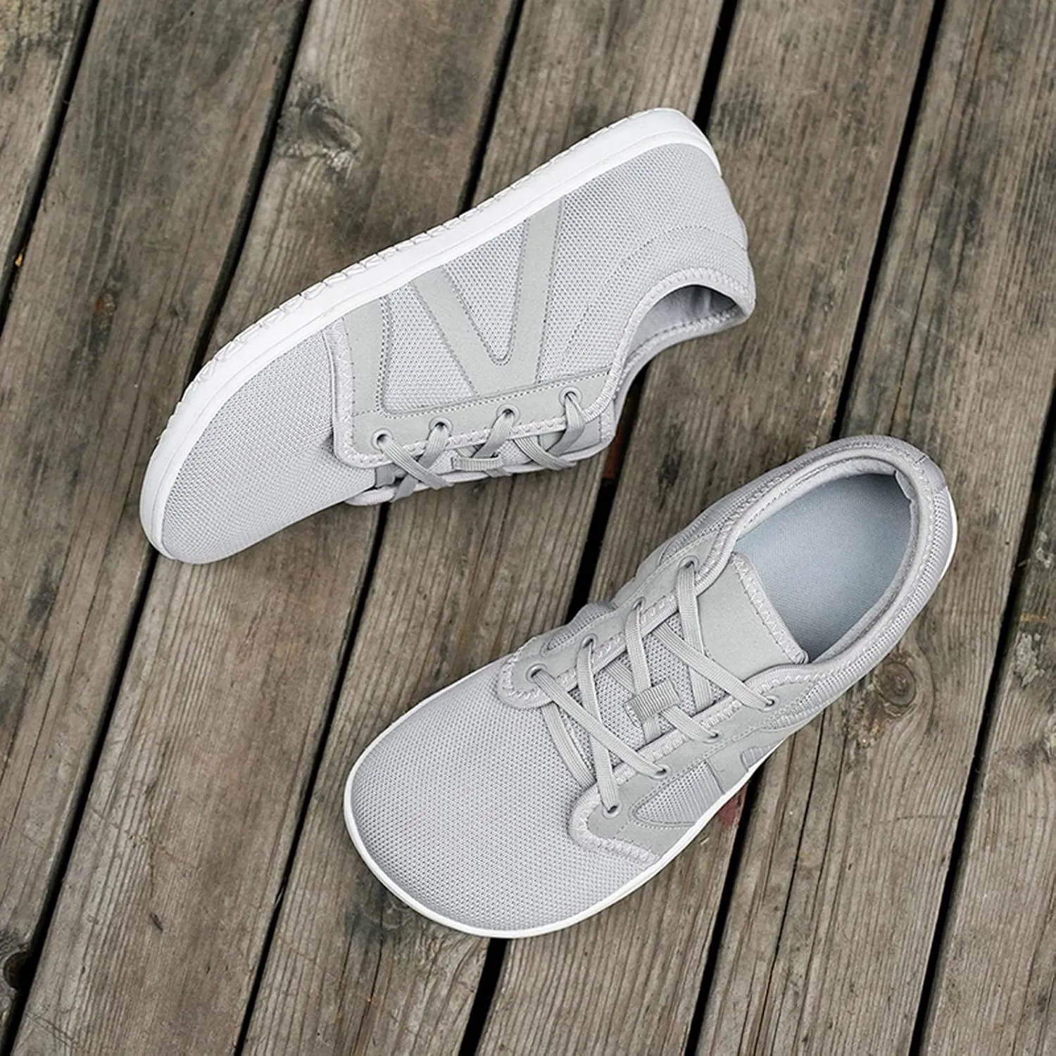 SECHRITE Womens Mens Wide Width Barefoot Sneakers Minimalist Zero Drop Sole Wide Toe Box Fashion Walking Shoes