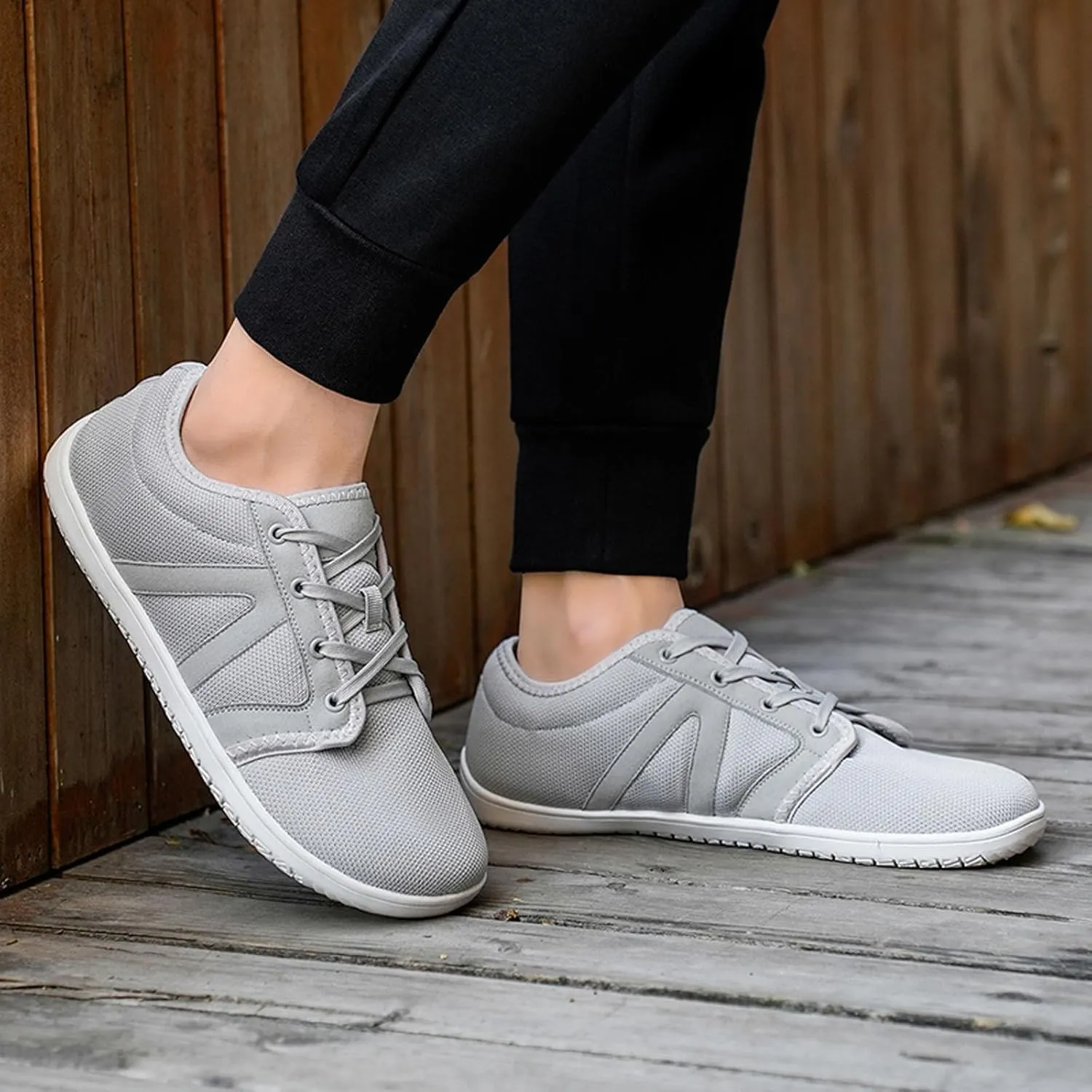 SECHRITE Womens Mens Wide Width Barefoot Sneakers Minimalist Zero Drop Sole Wide Toe Box Fashion Walking Shoes