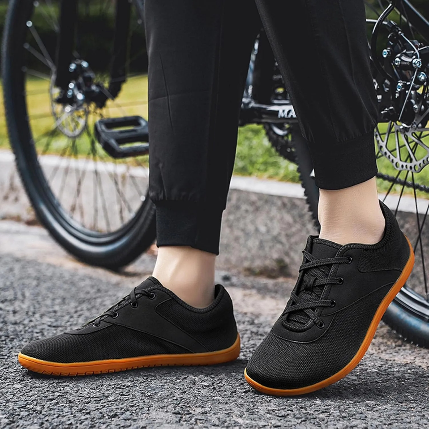 SECHRITE Womens Mens Wide Width Barefoot Sneakers Minimalist Zero Drop Sole Wide Toe Box Fashion Walking Shoes