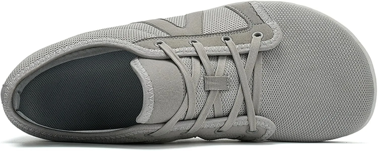 SECHRITE Womens Mens Wide Width Barefoot Sneakers Minimalist Zero Drop Sole Wide Toe Box Fashion Walking Shoes