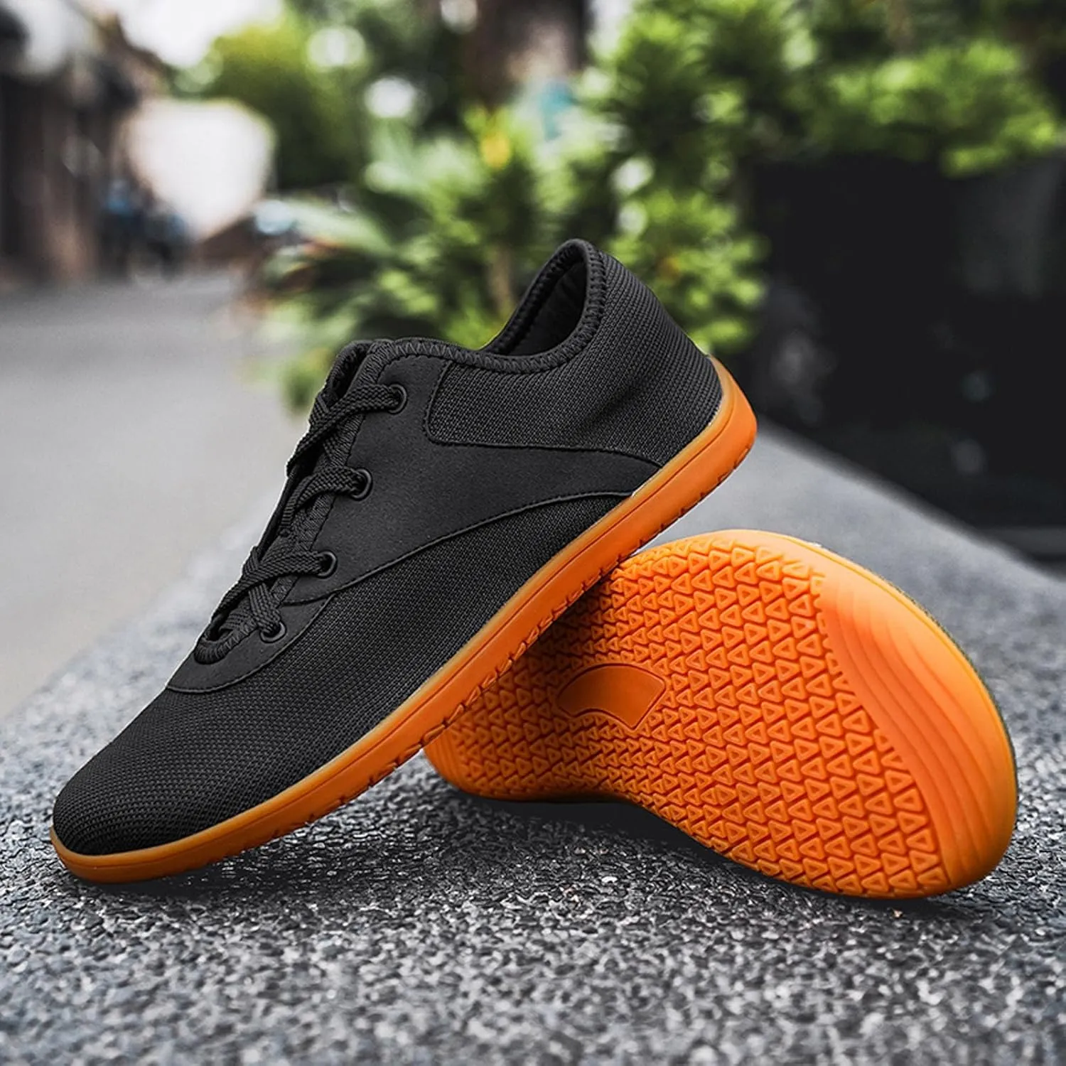 SECHRITE Womens Mens Wide Width Barefoot Sneakers Minimalist Zero Drop Sole Wide Toe Box Fashion Walking Shoes