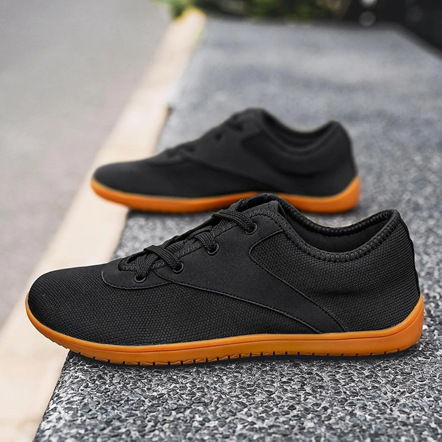 SECHRITE Womens Mens Wide Width Barefoot Sneakers Minimalist Zero Drop Sole Wide Toe Box Fashion Walking Shoes
