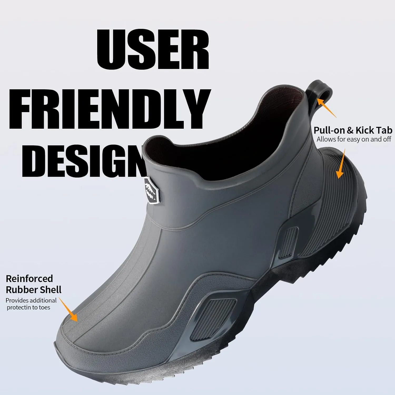 Short rain boots women waterproof deck boots for men ankle fishing boot comfortable garden work shoes lightweight chelsea boot for Boating Camping Sailing