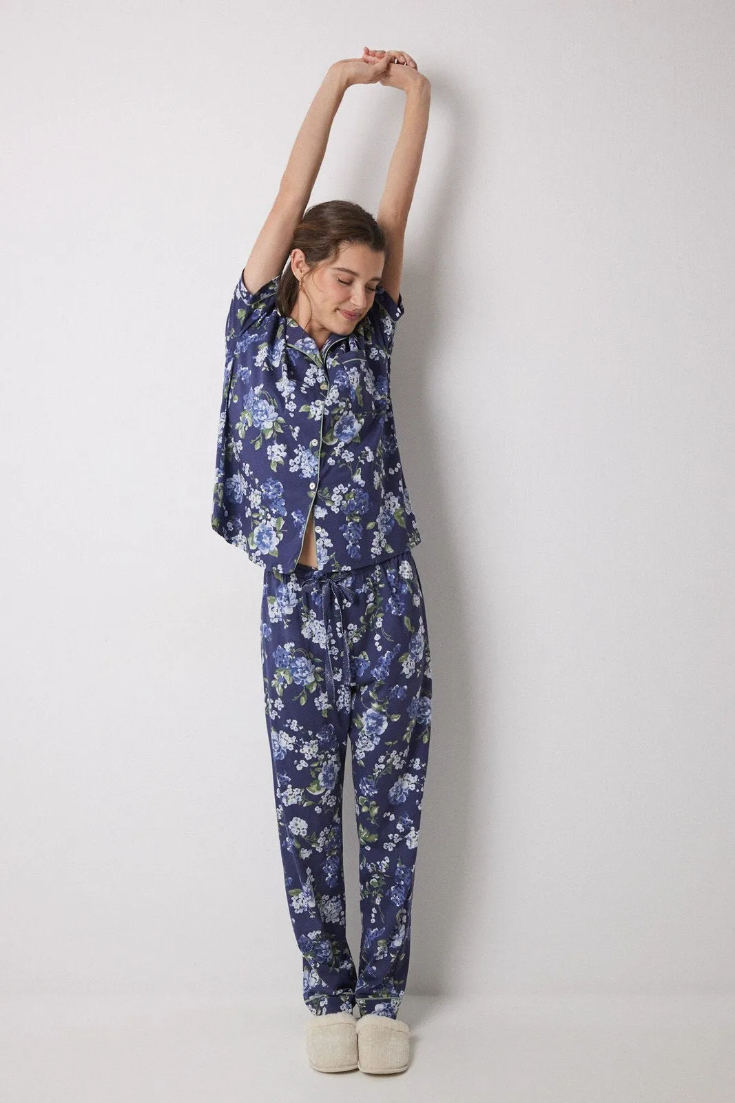 Short Sleeves Masculine Pyjama - Blue