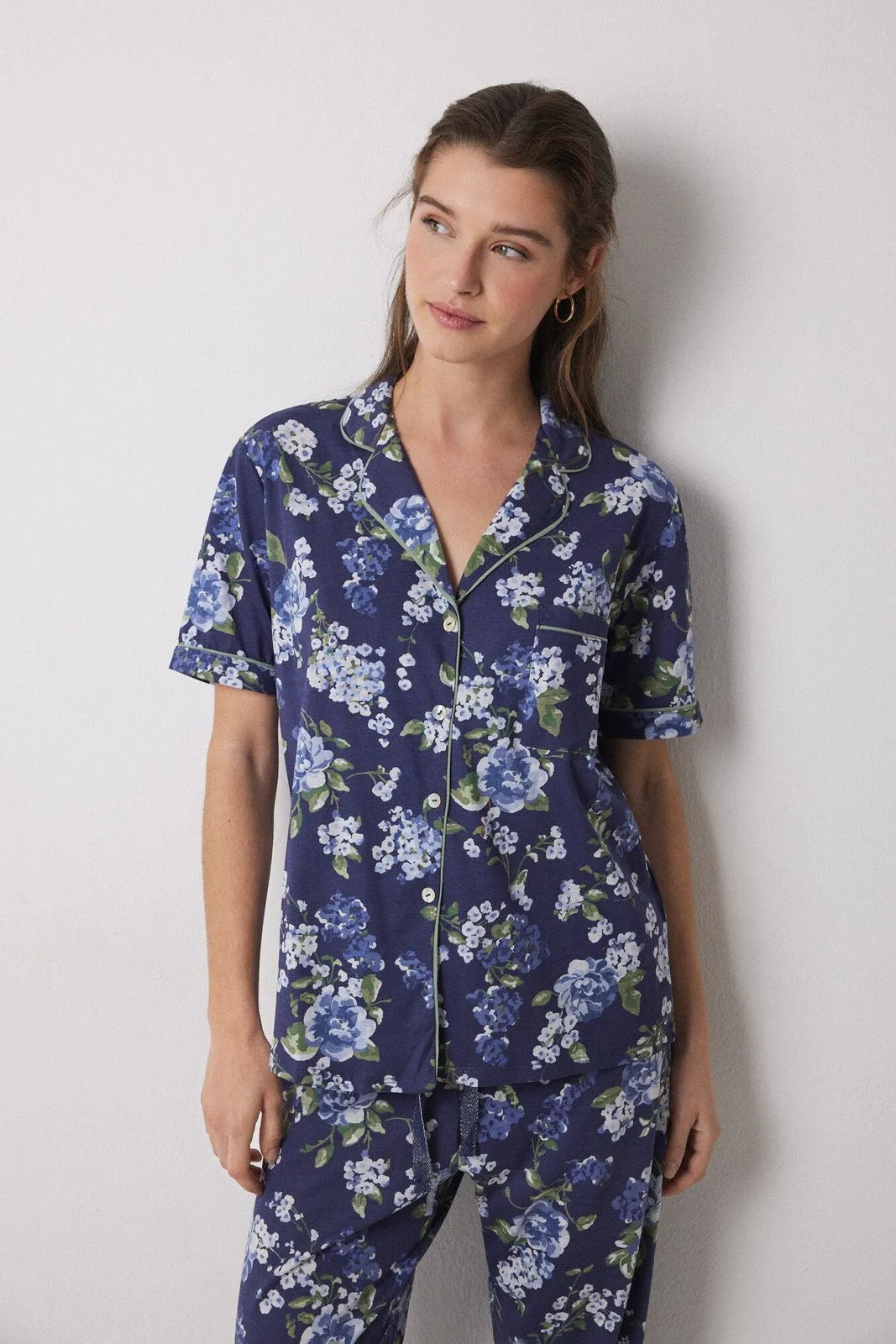 Short Sleeves Masculine Pyjama - Blue