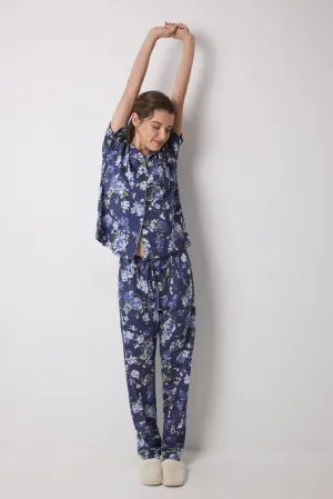 Short Sleeves Masculine Pyjama - Blue