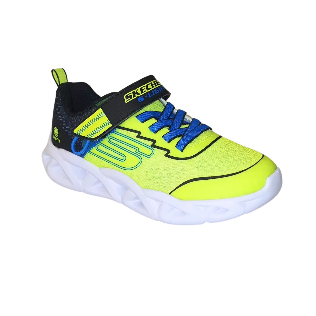 Skechers Boys Trainer S Lights Twisty Brights 2.0 Yellow/Black