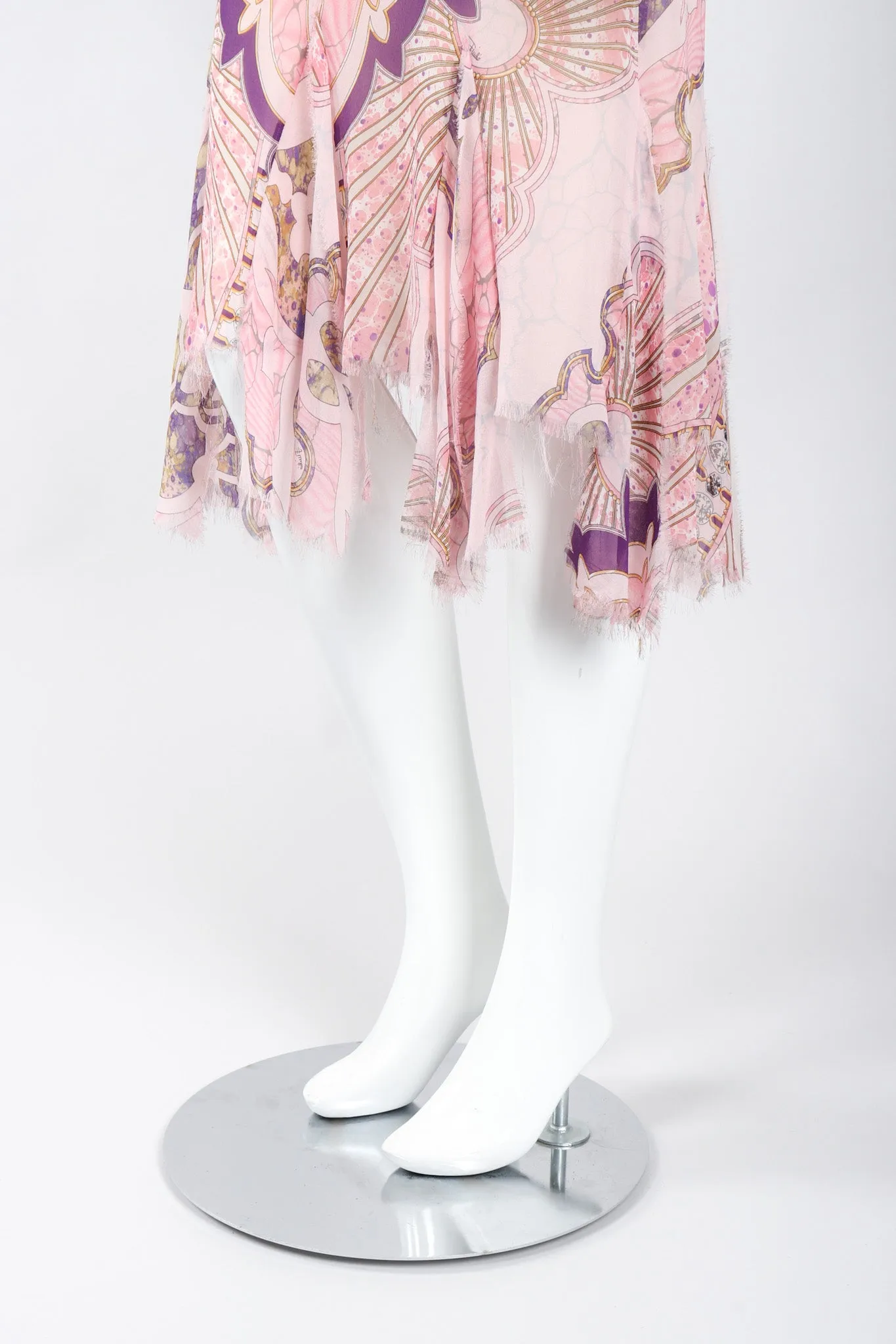 Slashed Chiffon Cutout Dress