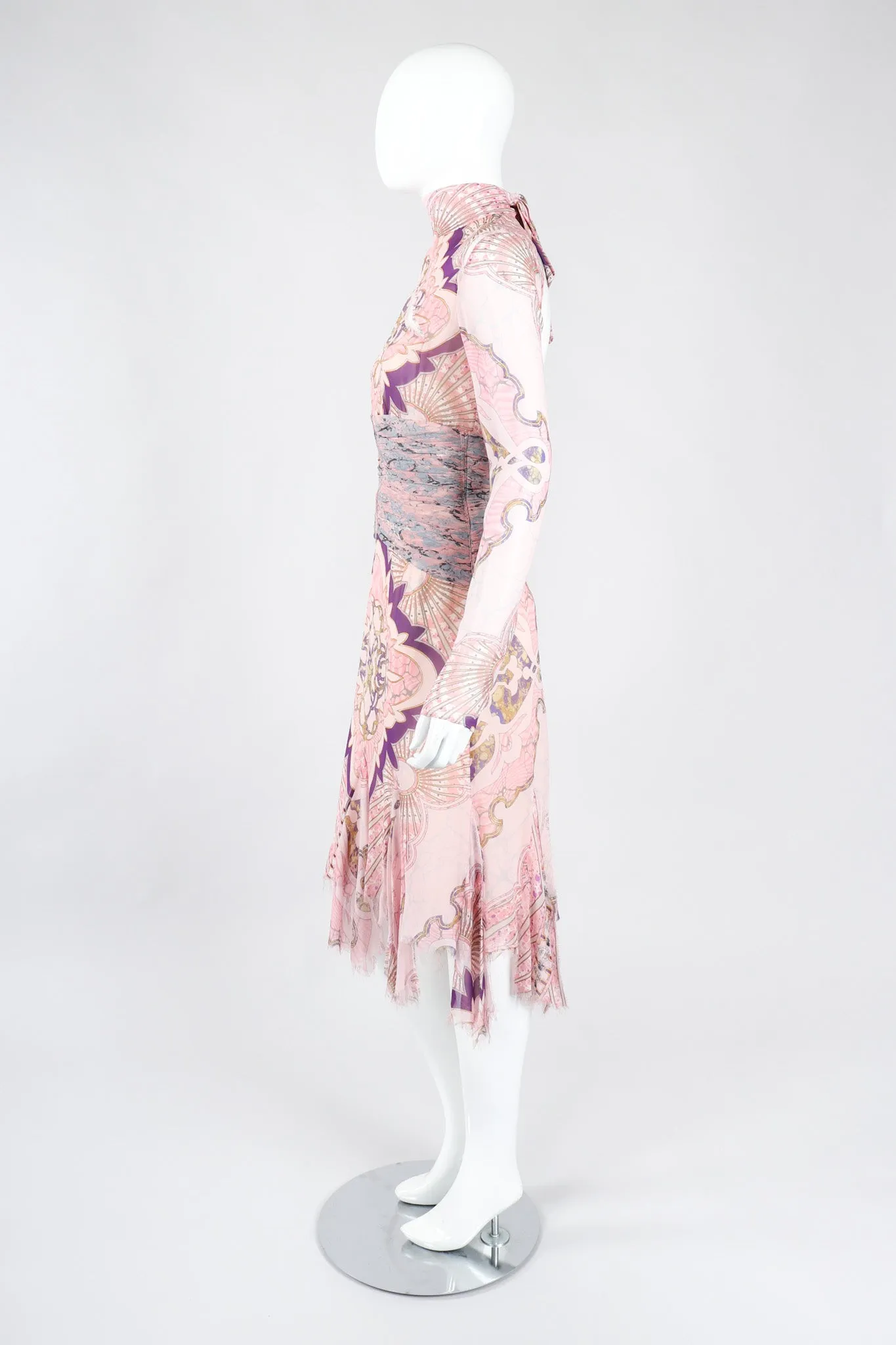 Slashed Chiffon Cutout Dress
