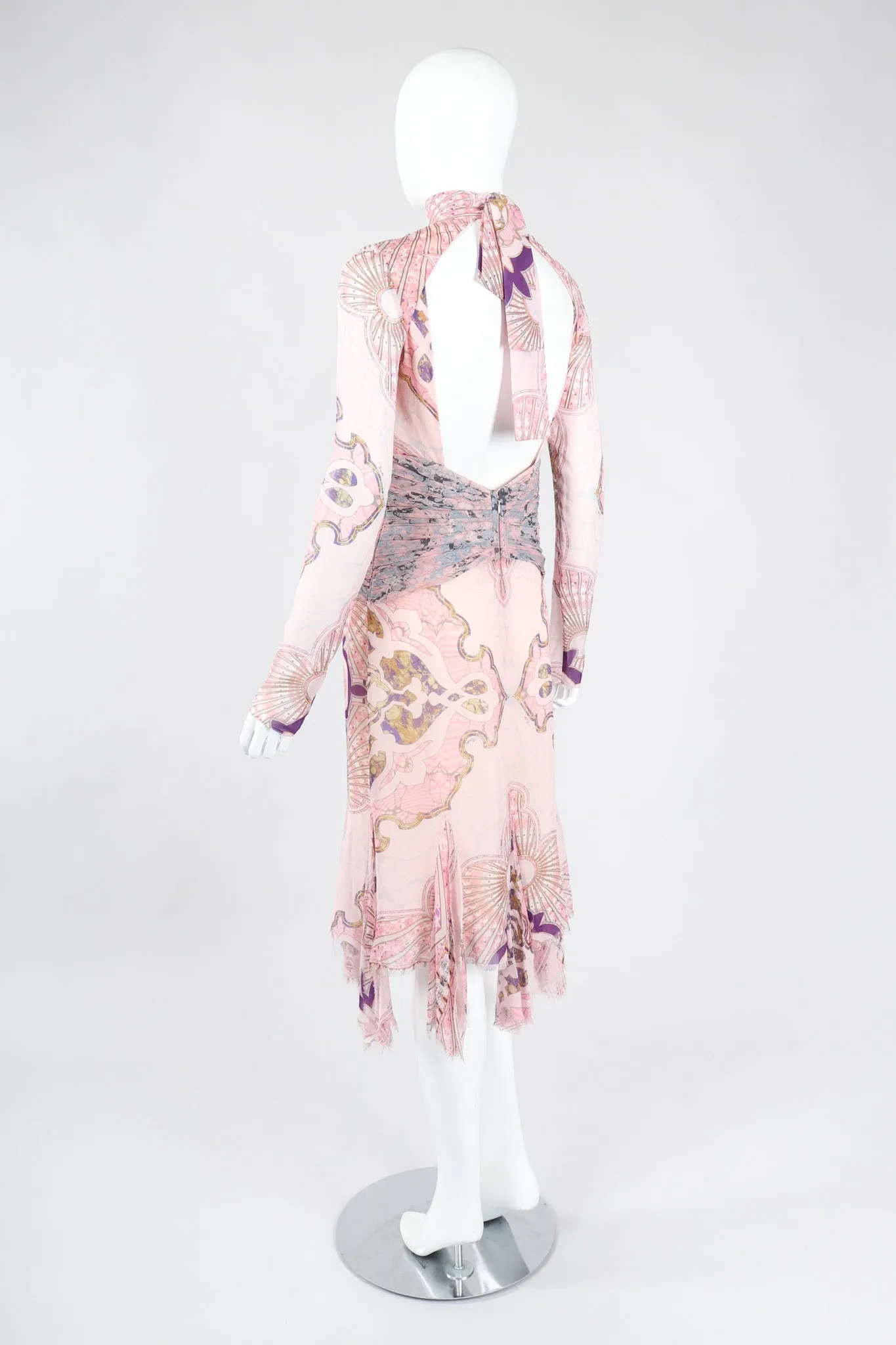 Slashed Chiffon Cutout Dress