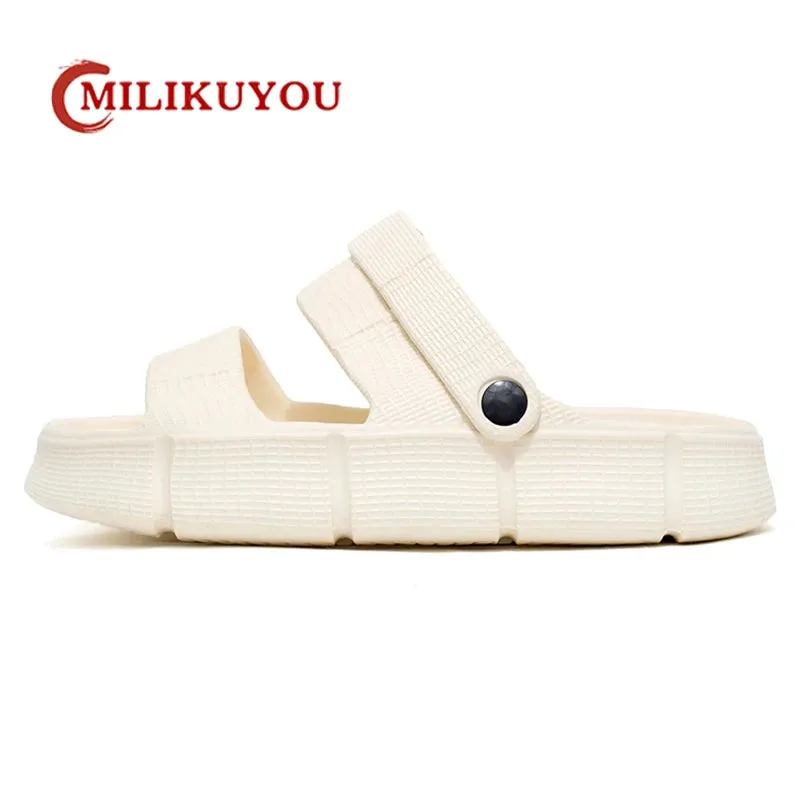 Sohiwoo Light Men's Slippers Summer Beach Shoes For Men Outdoor Wading Sandals Soft Beach Antiskid Sports Men's Slippers Platform