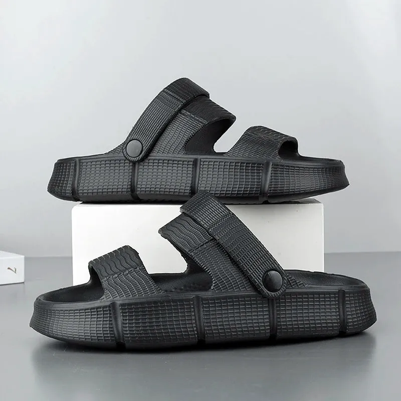 Sohiwoo Light Men's Slippers Summer Beach Shoes For Men Outdoor Wading Sandals Soft Beach Antiskid Sports Men's Slippers Platform