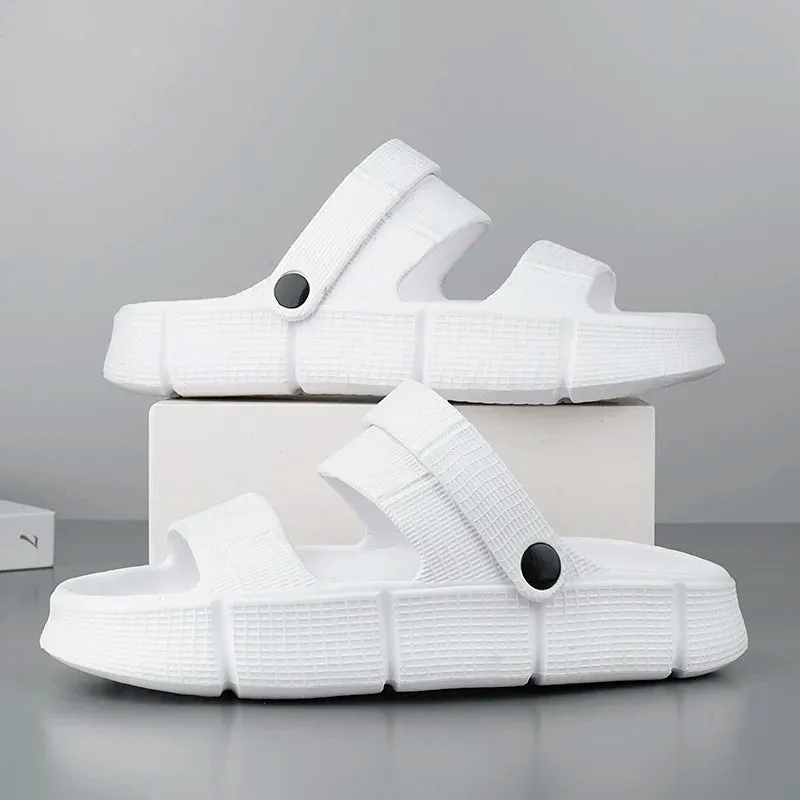 Sohiwoo Light Men's Slippers Summer Beach Shoes For Men Outdoor Wading Sandals Soft Beach Antiskid Sports Men's Slippers Platform