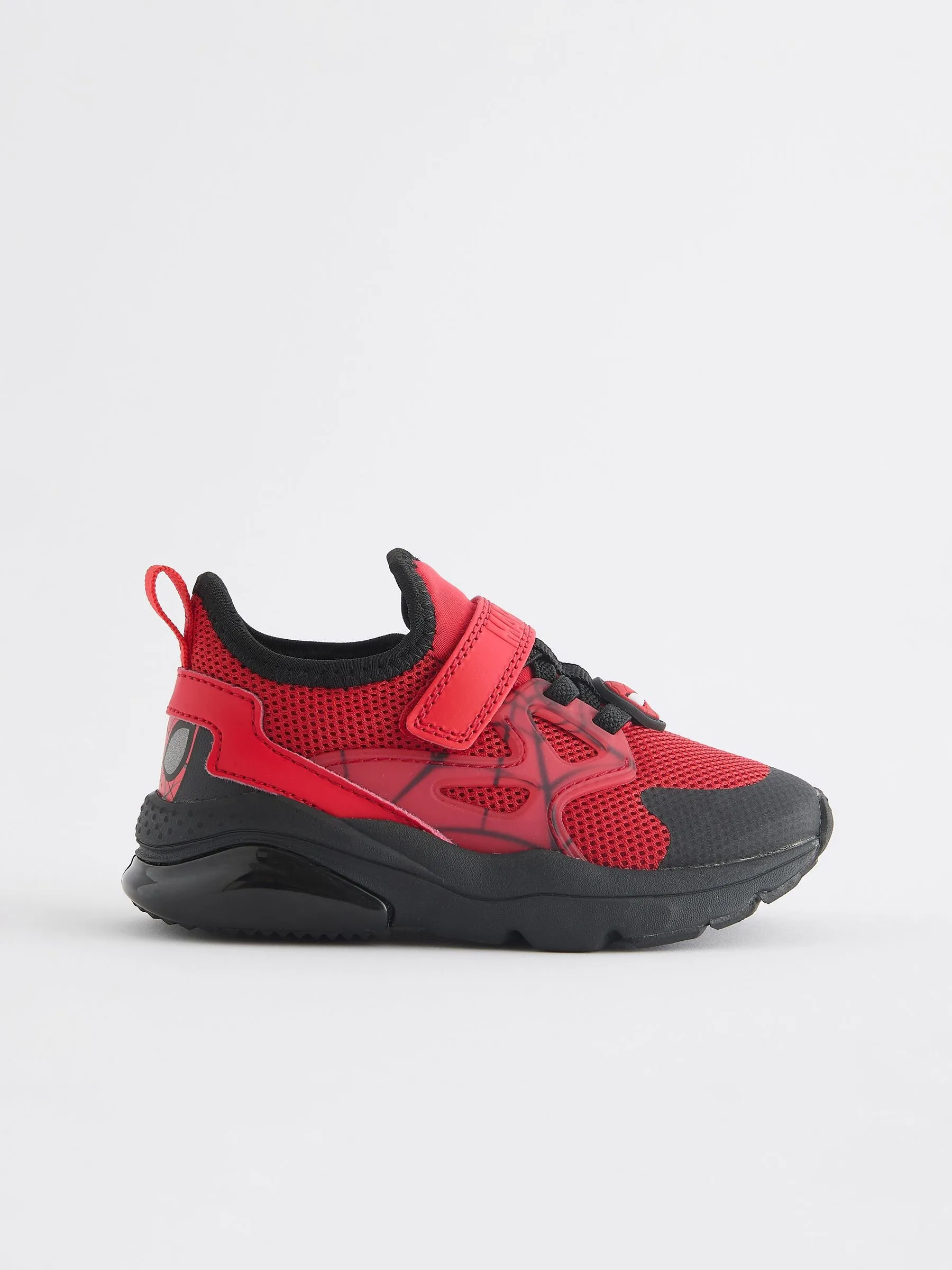 Spider Man Red Spiderman Black Touch Fastening Trainers