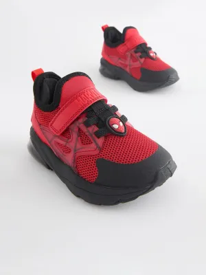Spider Man Red Spiderman Black Touch Fastening Trainers