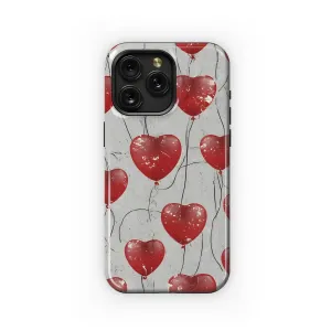 St. Valentine's Day Red Heart Balloons Phone Case iPhone Samsung Cover Pixel 3116