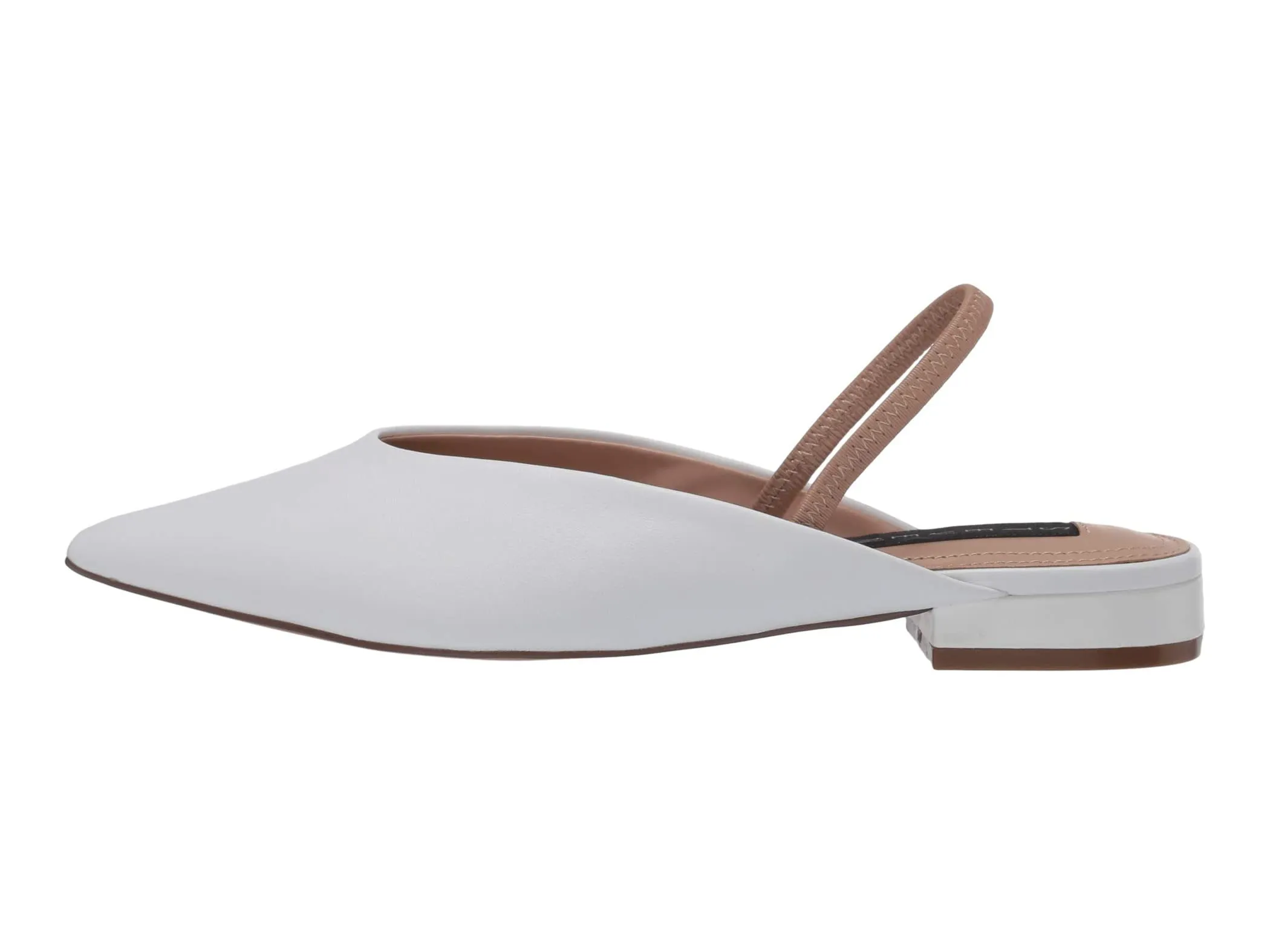 Steve Madden Women's Lisboa Slingback Pointed-Toe Mules WHITE LEATHER