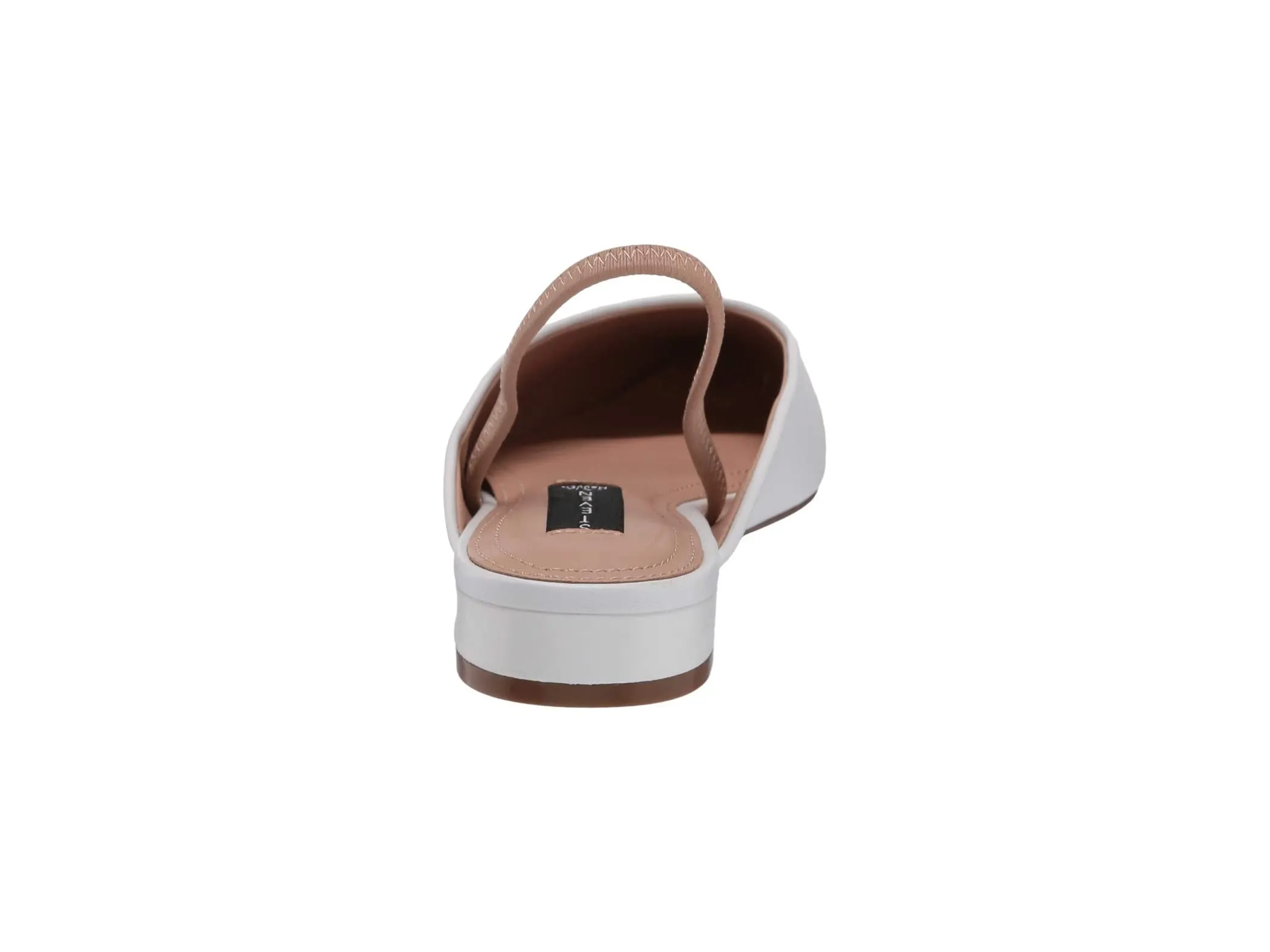 Steve Madden Women's Lisboa Slingback Pointed-Toe Mules WHITE LEATHER