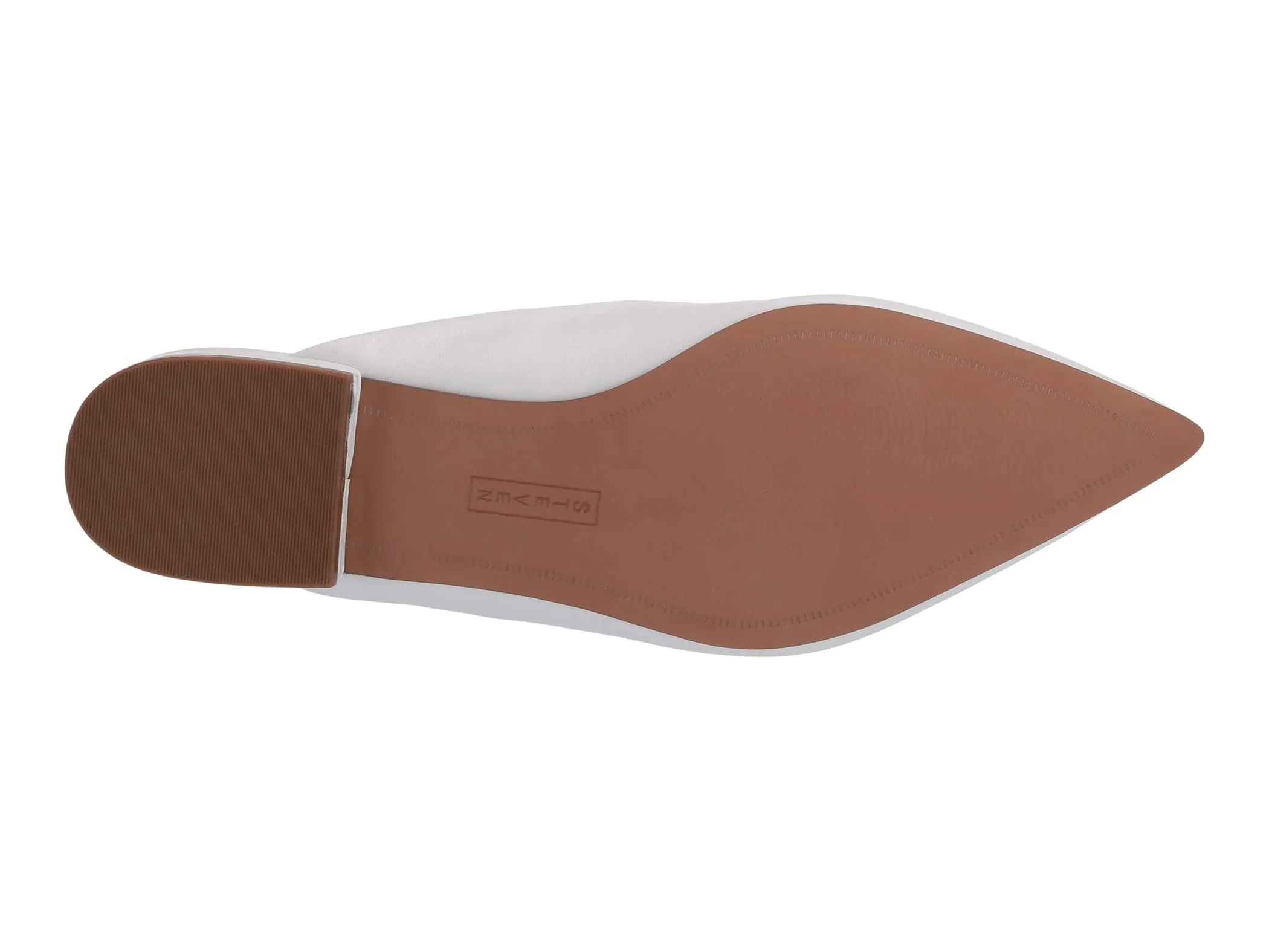 Steve Madden Women's Lisboa Slingback Pointed-Toe Mules WHITE LEATHER