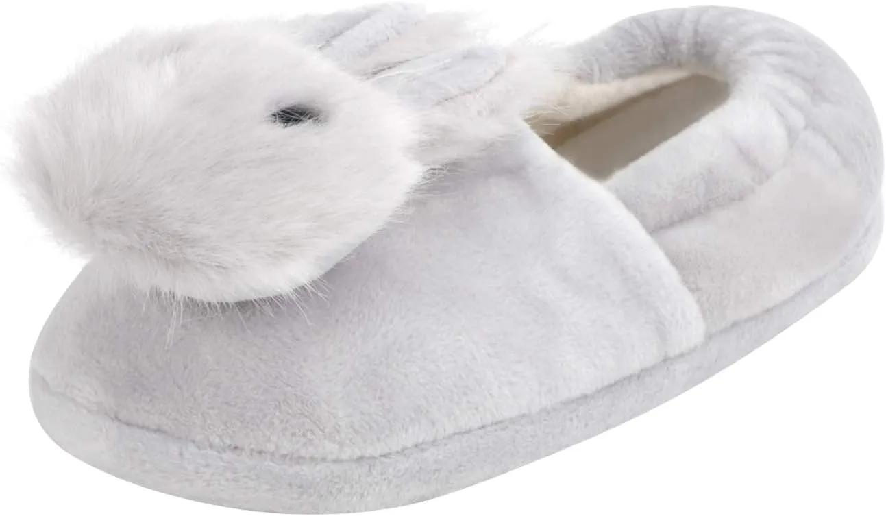 Super Cute Cartoon Animal Slippers for Kids, Girls Boys Witner Thermal House Slippers Soft Plush Home Indoor Shoes Anti-Slip Booties Footwear for Halloween Christmas