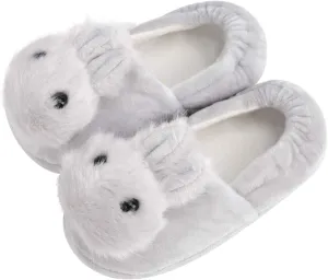 Super Cute Cartoon Animal Slippers for Kids, Girls Boys Witner Thermal House Slippers Soft Plush Home Indoor Shoes Anti-Slip Booties Footwear for Halloween Christmas