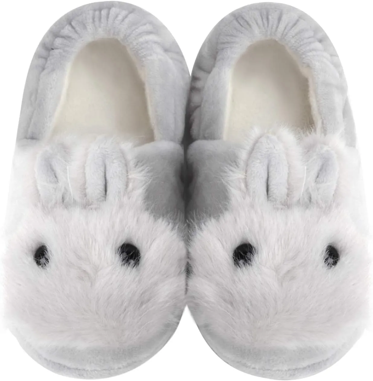 Super Cute Cartoon Animal Slippers for Kids, Girls Boys Witner Thermal House Slippers Soft Plush Home Indoor Shoes Anti-Slip Booties Footwear for Halloween Christmas