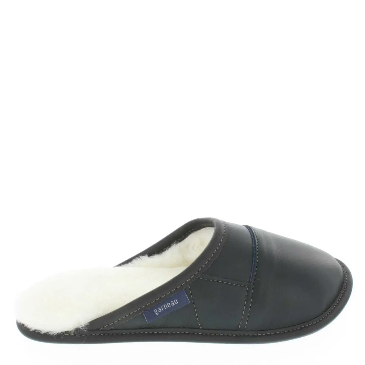 Two-tone All-purpose Leather Mule Slippers