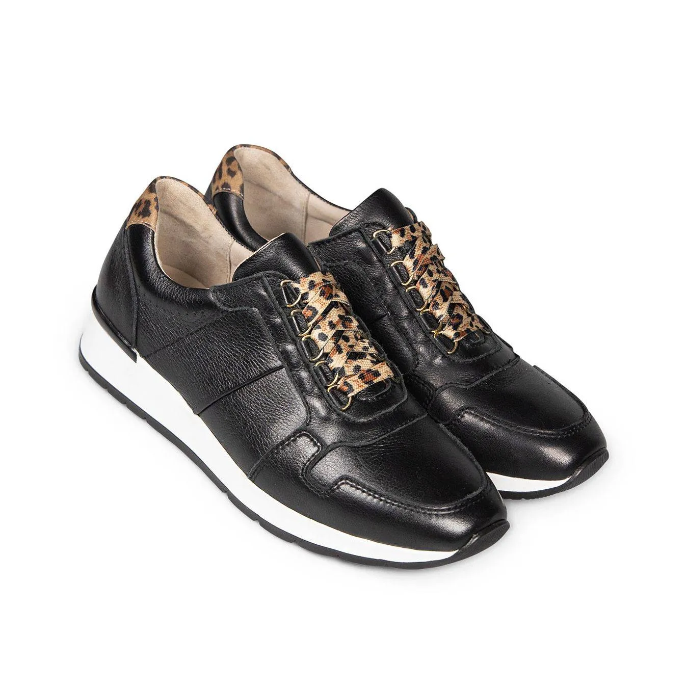 Van Dal Reydon 3317 1001 Ladies Black Leather Lace Up Trainers