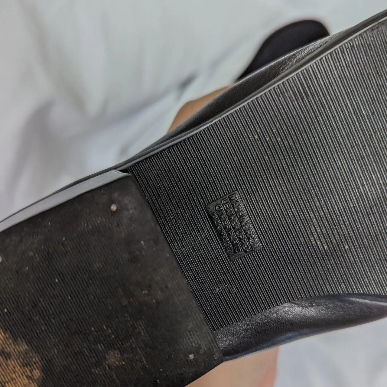 Vintage Connie Black Leather Square Toe Slip On Mules