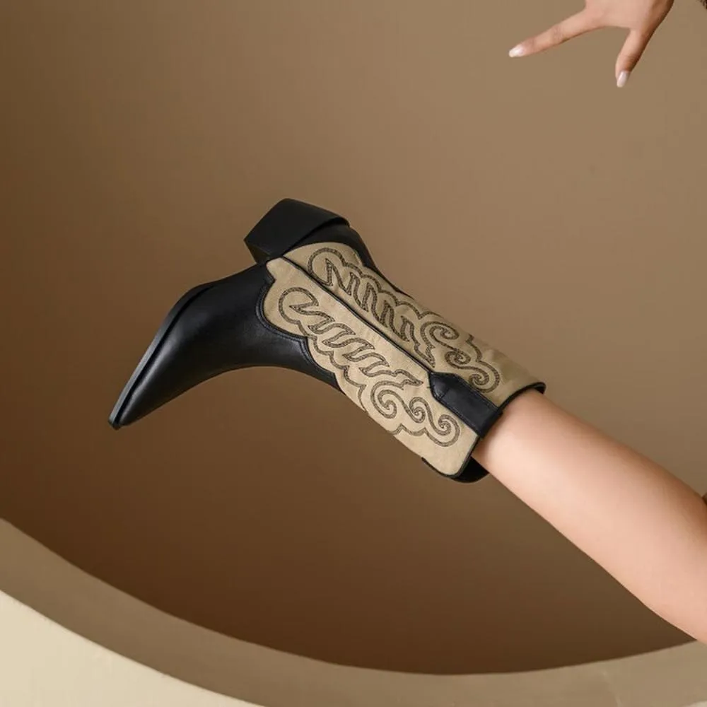 Vintage Long Totem Rider Cowboy Boots