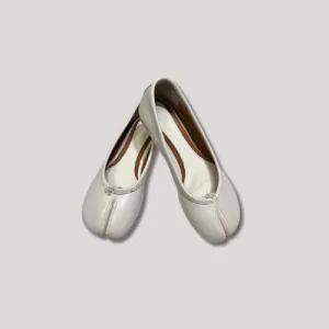 Vintage women White Colour Split Toe Shoes
