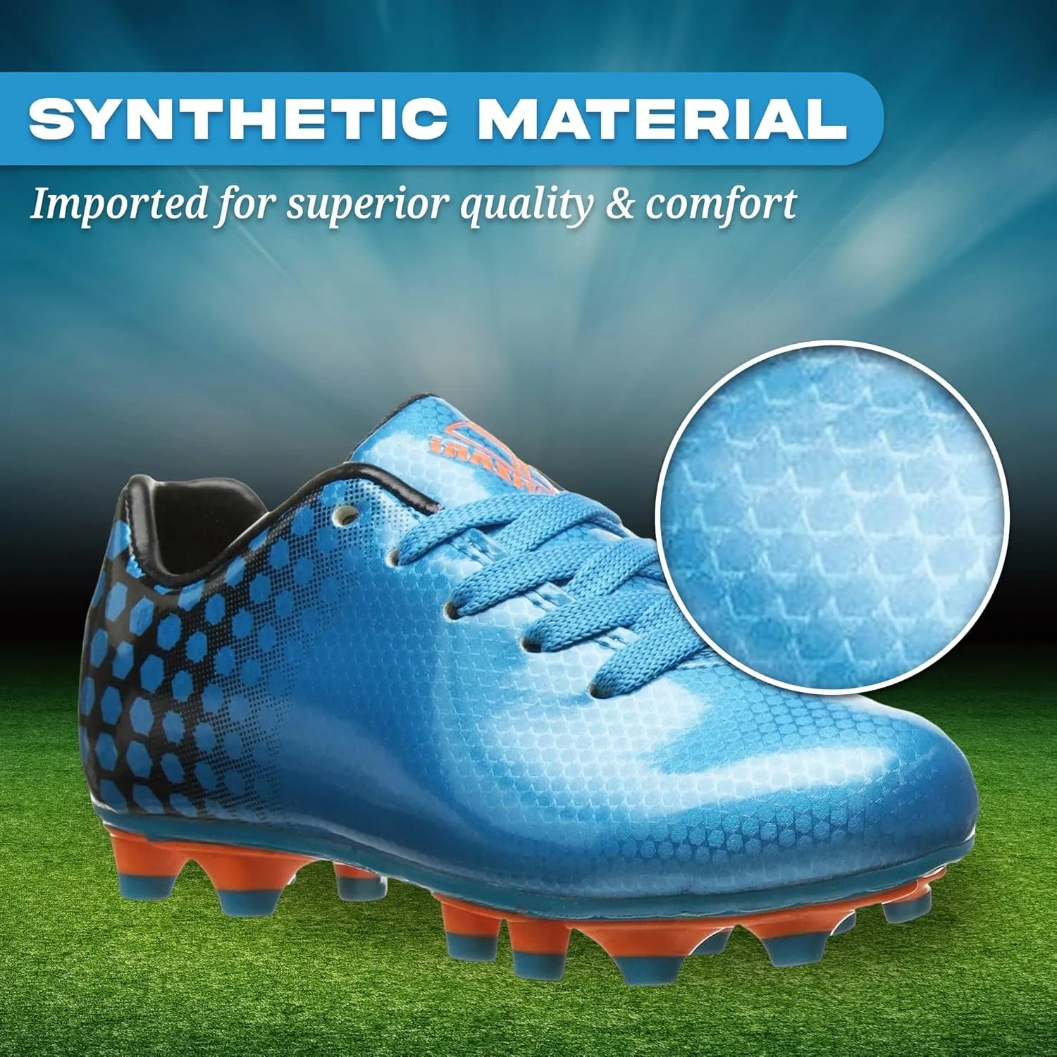 Vizari Palomar Firm Ground Soccer Shoes for Boys and Girls | Durable Synthetic Youth Soccer Cleats with Cushioned Sole for Stability | Secure Fit Kids Cleats with Padded Heel
