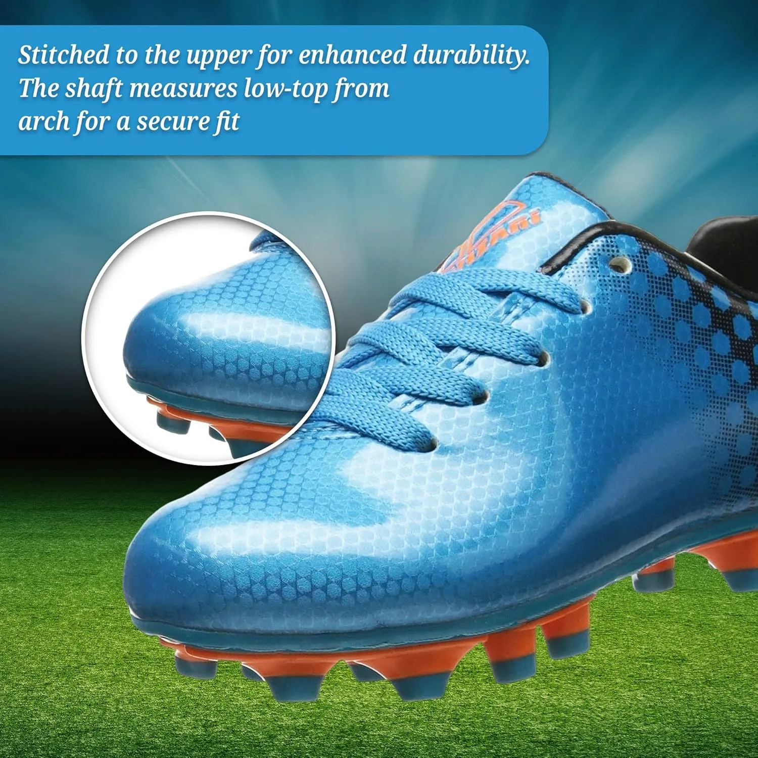 Vizari Palomar Firm Ground Soccer Shoes for Boys and Girls | Durable Synthetic Youth Soccer Cleats with Cushioned Sole for Stability | Secure Fit Kids Cleats with Padded Heel