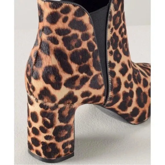 White House Black Market Leopard Calf Hair Booties - Size 7.5