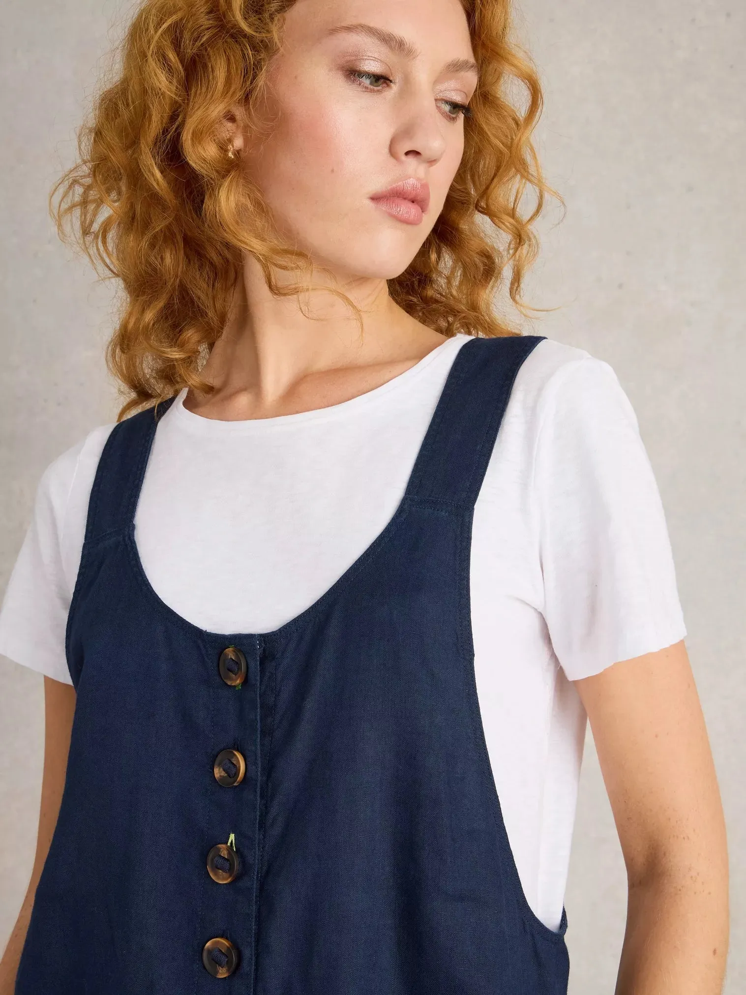 White Stuff Viola Linen Overalls