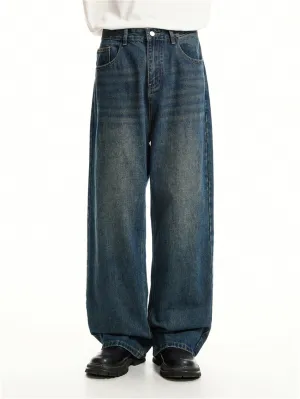 Wide Leg Vintage Faded Jeans