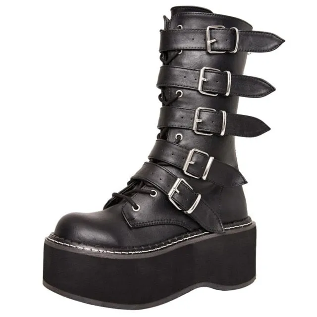 xiangtuibao    Brand Black Gothic Vampire Cosplay Comfy Sole Heels Summer Fashion Platform Sandals Shoes Women Slipper Outdoor